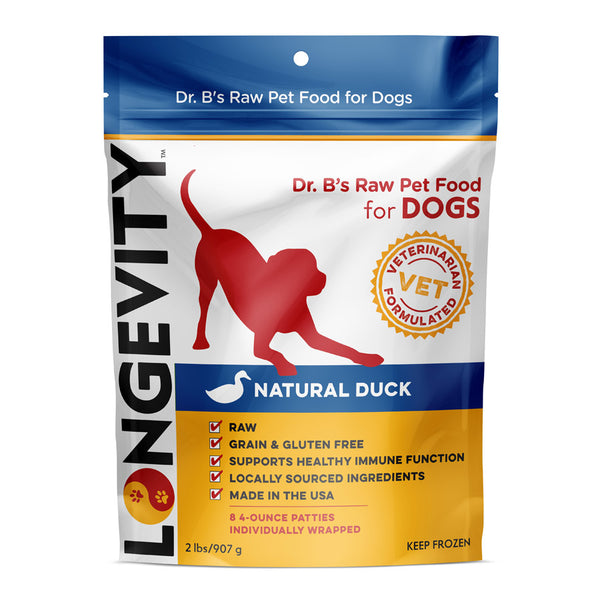 NATURAL DUCK DOG FOOD PATTIES - 2lb. BAG